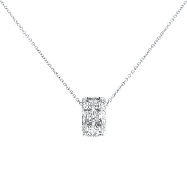 <CHIBA>PARENTESI NECKLACE SILVER DIAMOND