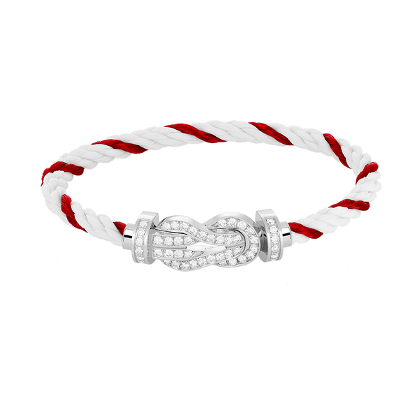 <CHIBA>CHANCE LARGE 8 FIGURE BUCKLE FULL DIAMOND BRACELET SILVER