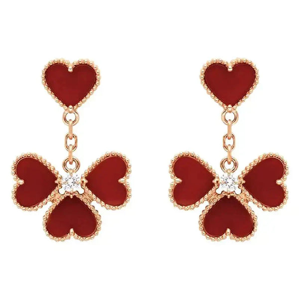 <CHIBA>SWEET CLOVER CARNELIAN EARRINGS