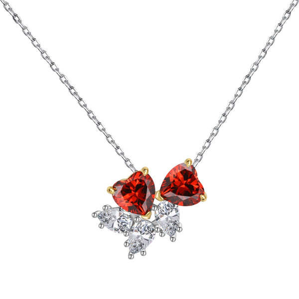 <CHIBA>Dainty Red Heart Necklace