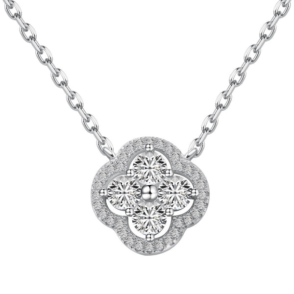 <CHIBA>Exquisite Necklace With Four-Leaf Clover Flower Design