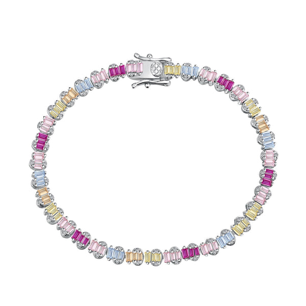 <CHIBA>Delicate Colorful Emerald Cut Party Bracelet