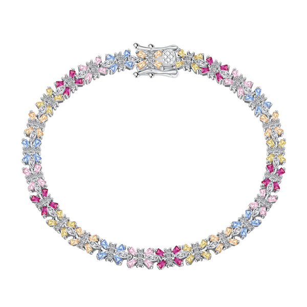 <CHIBA>Radiant Colorful Emerald Cut Party Bracelet