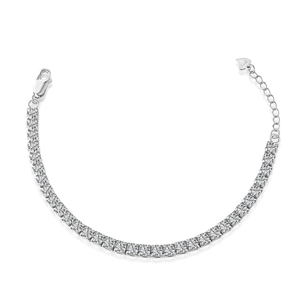 <CHIBA>Sparkling Radiant Princess Cut Tennis Bracelet
