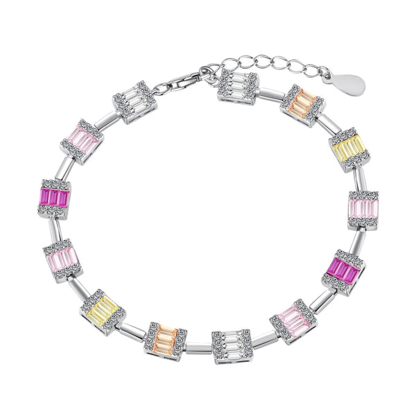 <CHIBA>Dainty Charming Emerald Cut Daily Bracelet
