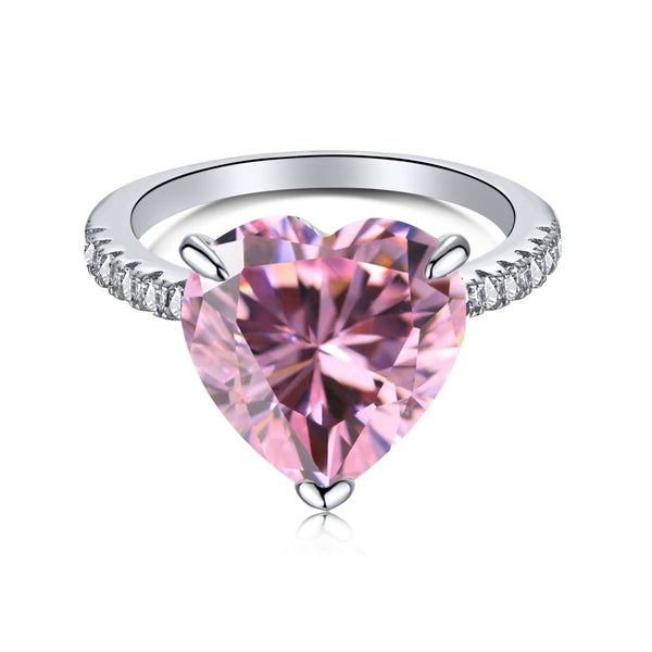 <CHIBA>6.0 Carat Luxurious Sparkling Romantic Heart Cut Lover Ring