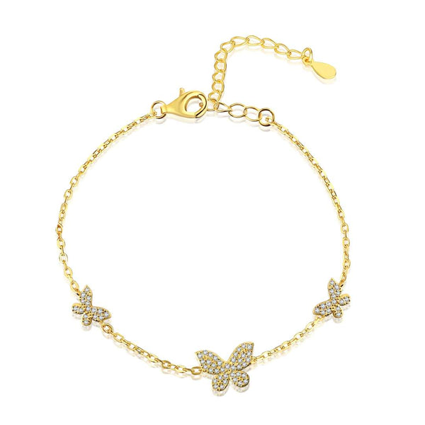 <CHIBA>Delicate Butterfly Pendant Bracelet