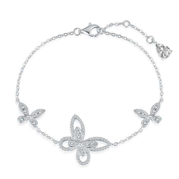 <CHIBA>Delicate Butterfly Pendant Bracelet