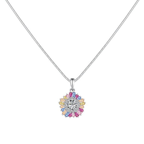 <CHIBA>Charming Flower Colorful Necklace