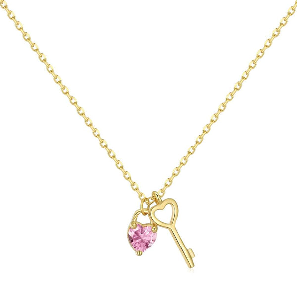 <CHIBA>Unique Heart Shape Key Pendent Necklace