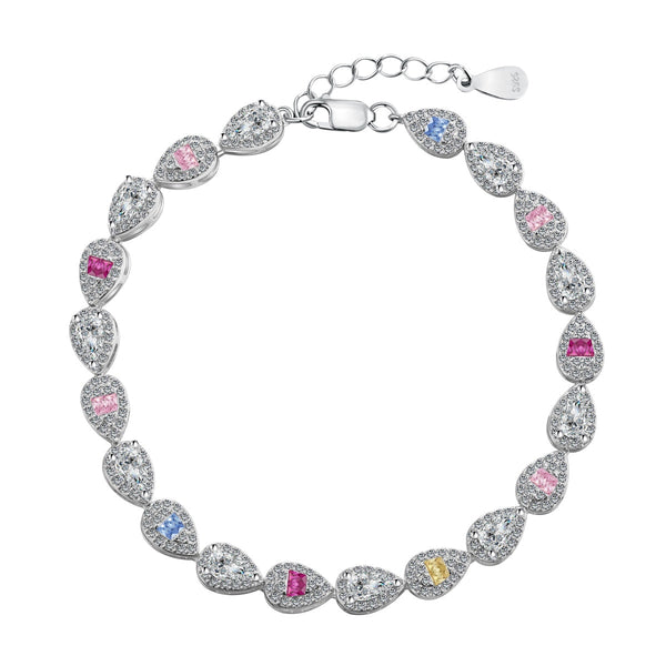 <CHIBA>0.25 Carat Radiant Water Drop Shape Daily Bracelet