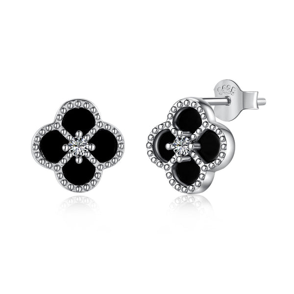 <CHIBA>Four-Leaf Clover Flower Shape Exquisite Earrings