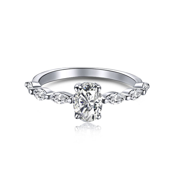 <CHIBA>0.75 Carat Luxurious Vibrant Elongated Cushion Cut Daily Ring
