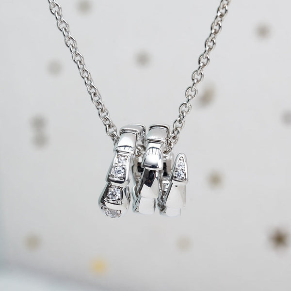 <CHIBA>SERPENTI SILVER NECKLACE DIAMOND