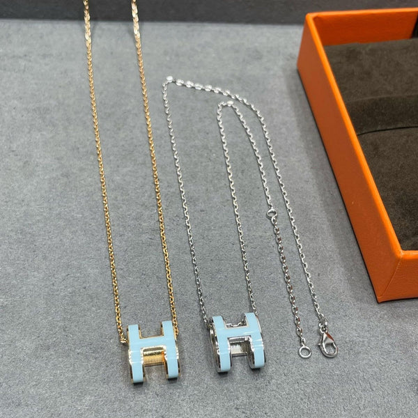 <CHIBA>POP H SKY BLUE NECKLACE