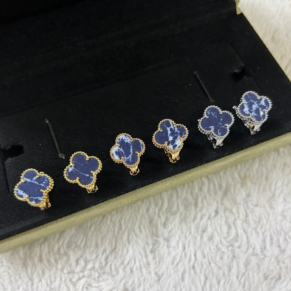 <CHIBA>CLOVER PIETERSITE MEDIUM STUD EARRINGS