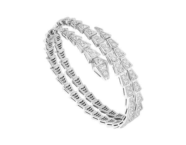 <CHIBA>SERPENTI BRACELET SILVER DIAMOND DOUBLE ROW