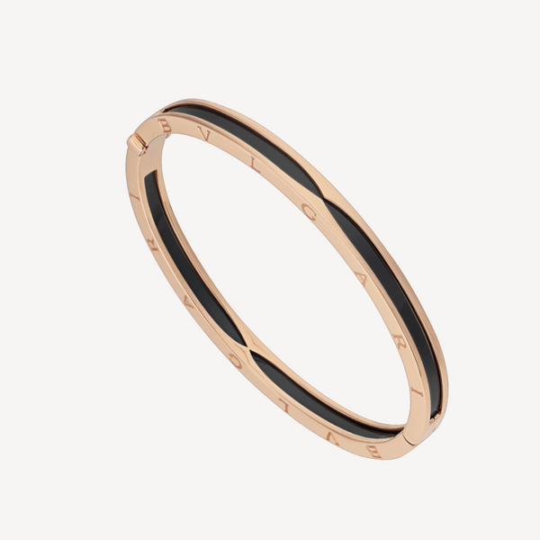 <CHIBA>ZERO 1 PINK GOLD WITH BLACK CERAMIC BRACELET