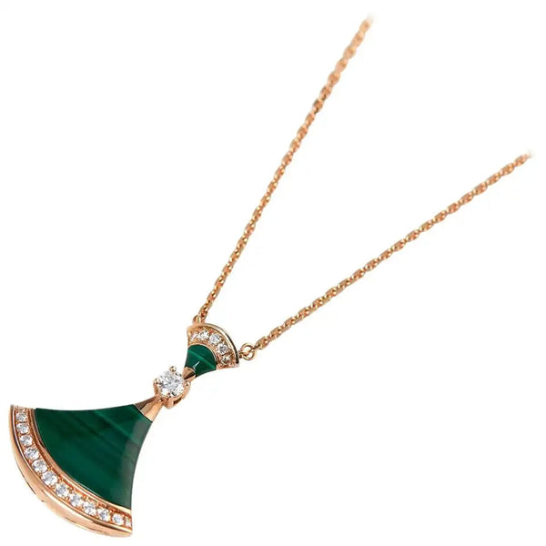 <CHIBA>DREAM NECKLACE MALACHITE DIAMOND