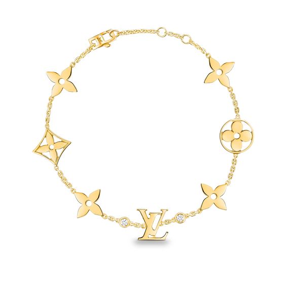 <CHIBA>STAR AND SUN 7 MOTIFS GOLD BRACELET