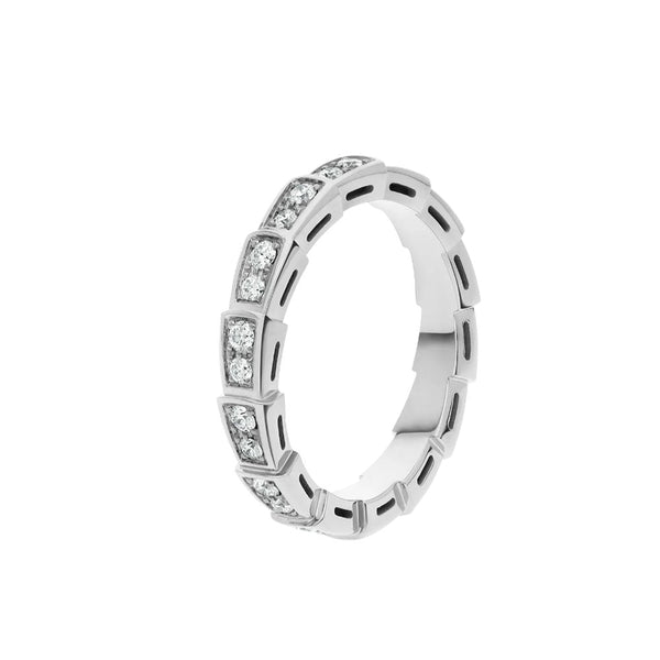 <CHIBA>SERPENTI RING SILVER DIAMOND PAVED 3MM