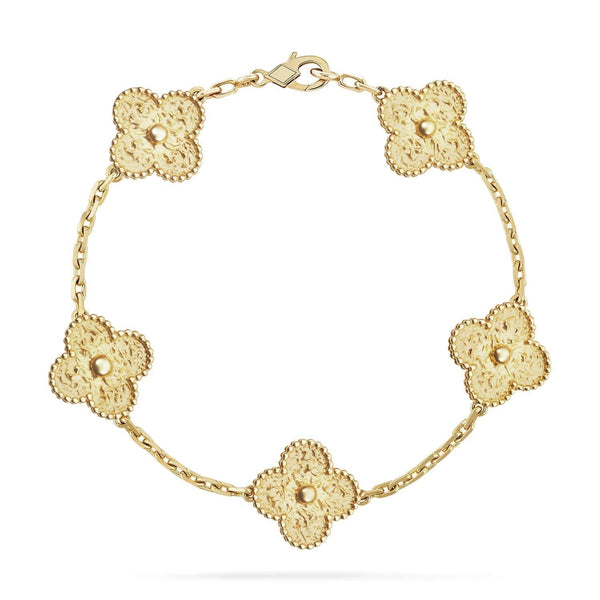 <CHIBA>CLOVER 5 MOTIFS BRONZING BRACELET