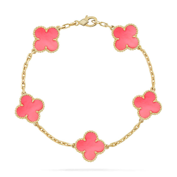<CHIBA>CLOVER 5 PINK MOP BRACELET