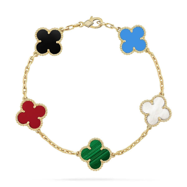 <CHIBA>CLOVER 5 MOTIFS MULTICOLOR  BRACELET