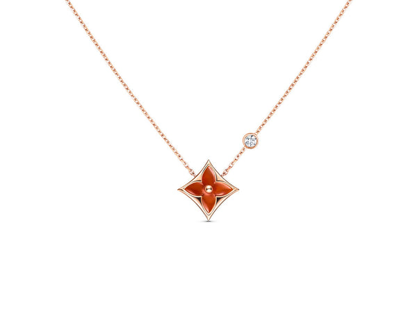 <CHIBA>STAR NECKLACE PINK GOLD 1 DIAMOND