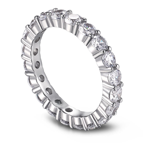 <CHIBA>Sparkling Round Cut Tennis Ring