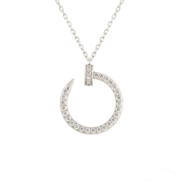 <CHIBA>JUSTE NECKLACE SILVER DIAMONDS