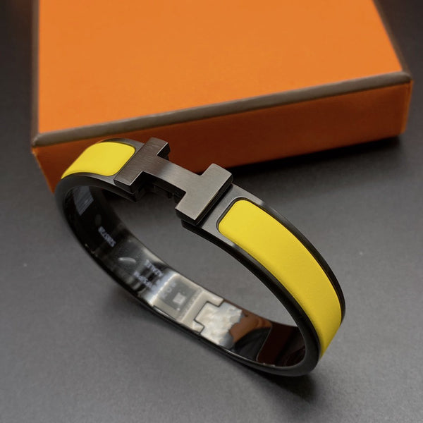 <CHIBA>CLIC HM SO BLACK YELLOW BRACELET