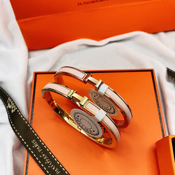 <CHIBA>CLASSIC HM CLIC  PINK 8MM ENAMEL BRACELET