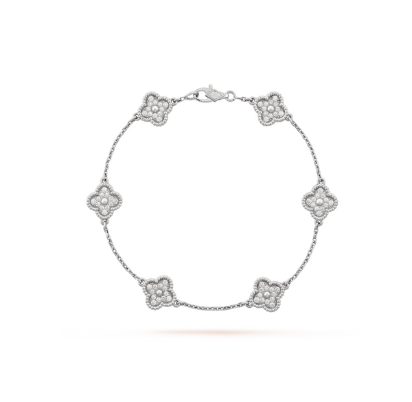 <CHIBA>CLOVER 6 MOTIF DIAMOND BRACELET