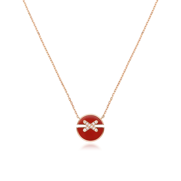 <CHIBA>JEUX DE ROSE GOLD DIAMOND NECKLACE