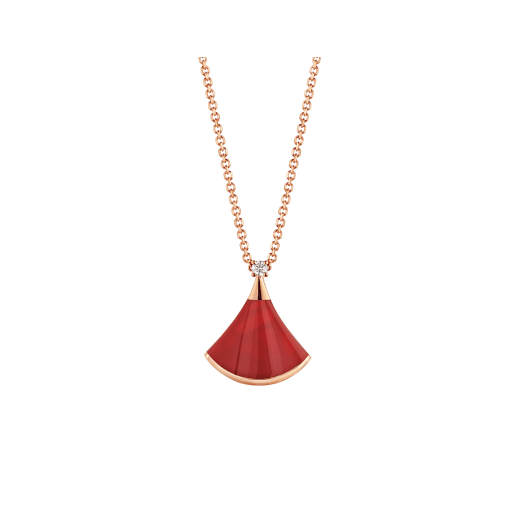 <CHIBA>DREAM NECKLACE CARNELIAN 1 DIAMOND