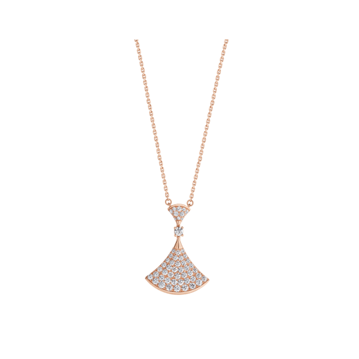<CHIBA>DREAM NECKLACE PINK GOLD FULL DIAMOND