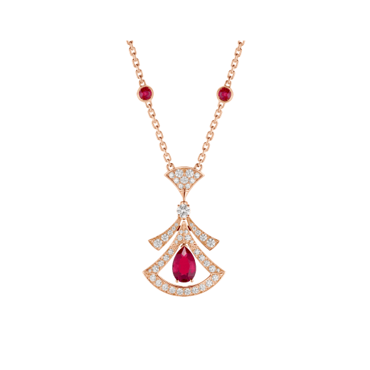 <CHIBA>DREAM NECKLACE CARNELIAN DIAMOND PINK GOLD