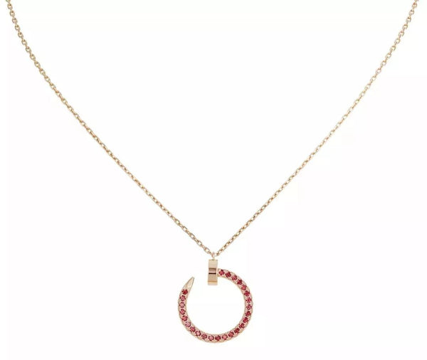 <CHIBA>JUSTE NECKLACE GOLD RED DIAMONDS