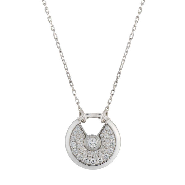 <CHIBA>AMULETTE SILVER FULL DIAMOND NECKLACE