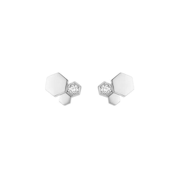 <CHIBA>BEE LOVE SILVER DIAMOND EARRINGS