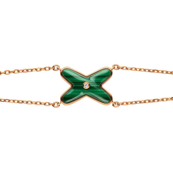 <CHIBA>JEUX BRACELET MALACHITE PINK GOLD 1 DIAMOND