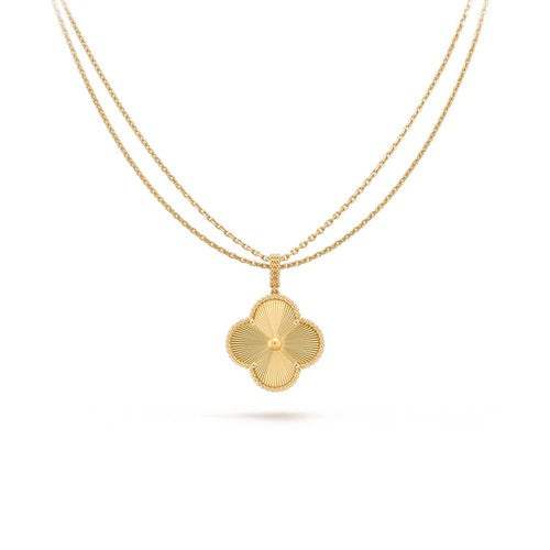 <CHIBA>CLOVER 25MM PEDANT NECKLACE GOLD