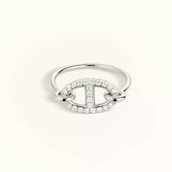 <CHIBA>RONDE SMALL SILVER DIAMOND RING