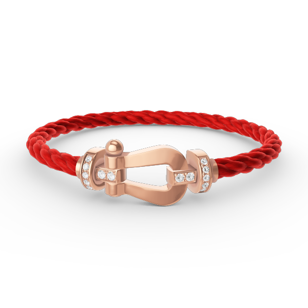 <CHIBA>FORCE LARGE HORSESHOE HALF DIAMOND BRACELET ROSE GOLD