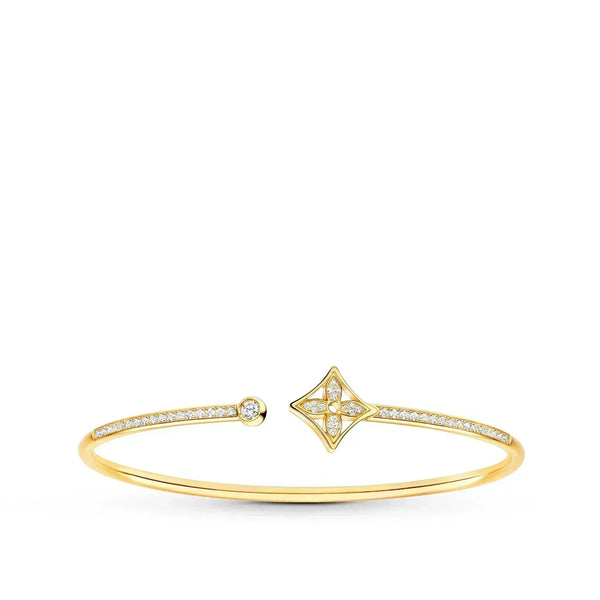 <CHIBA>IDYLLE GOLD OPEN BRACELET DIAMOND PAVED