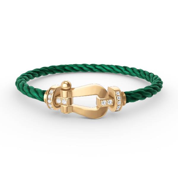 <CHIBA>FORCE LARGE HORSESHOE HALF DIAMOND BRACELET GOLD