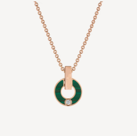 <CHIBA>GARI NECKLACE PINK GOLD MALACHITE