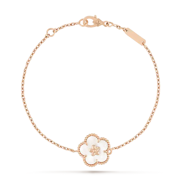 <CHIBA>LUCKY WHITE MOP PLUM BLOSSOM  BRACELET