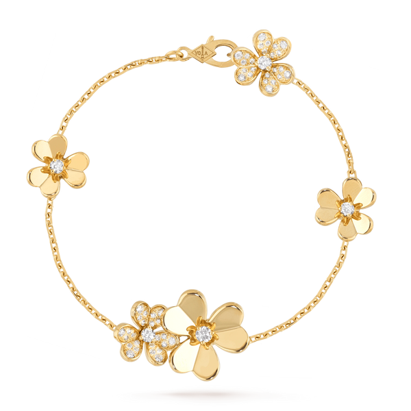 <CHIBA>FRIVOLE GOLD 5 FLOWERS BRACELET